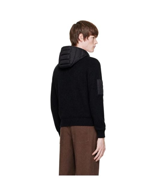 Moncler Black Padded Zip-Up Down Jacket for men