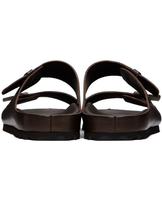 Officine Creative Black Brown Agorà 002 Sandals for men