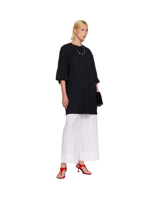 Totême Black Relaxed Tee Minidress