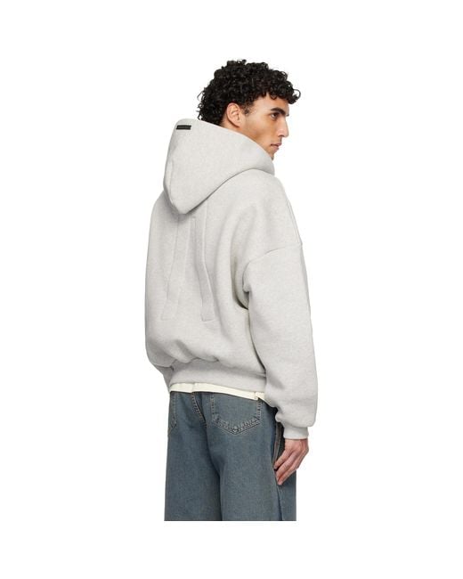 Fear Of God White Athletics Half Zip Hoodie for men