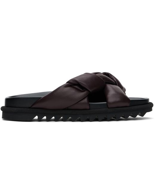 Dries Van Noten Black Brown Padded Sandals for men
