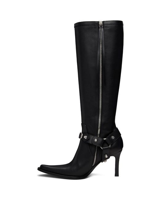 Balenciaga Black City Harness Tall Boots