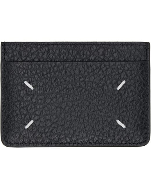 Maison Margiela Black Four Stitches Card Holder