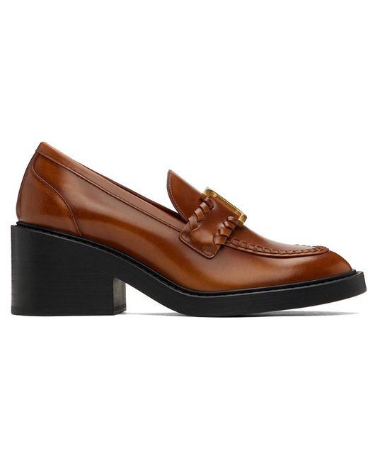 Chloé タン Marcie ヒール ローファー Black