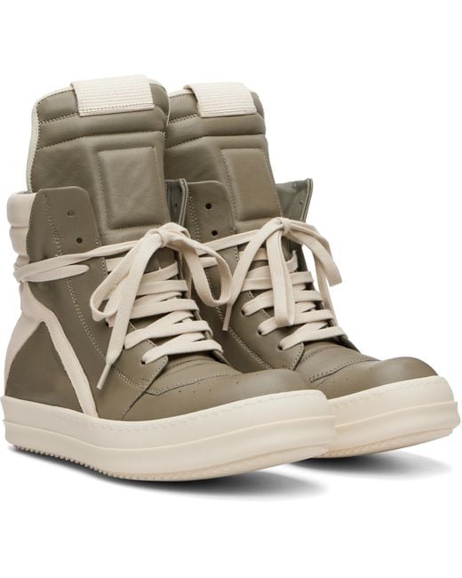 Rick Owens Brown Taupe Tower Geobasket Sneakers for men