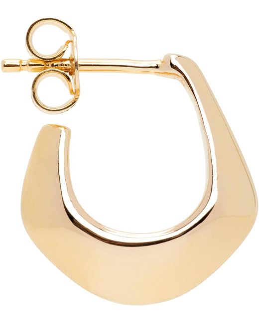 Lemaire Metallic Gold Mini Drop Single Earring for men
