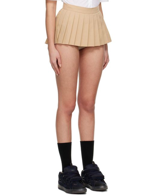 Pushbutton Natural Ssense Exclusive Pleated Skort