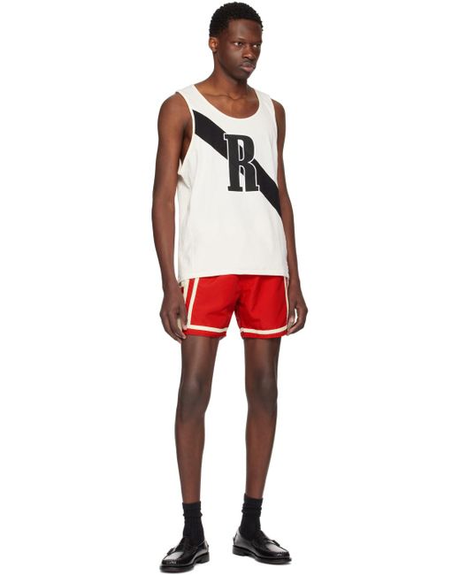 Rhude Red Off- Moonlight Shorts for men