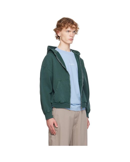 Balenciaga Blue Laurel Classic Zip-Up Regular Fit Hoodie for men
