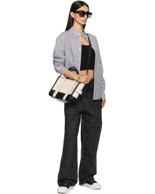 Marc Jacobs オフホワイト＆ブラック The Colorblock Small トートバッグ Natural
