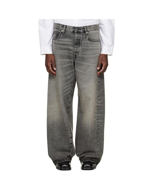 sunflower Gray Super Wide Twist Jeans for men