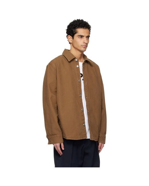 A.P.C. Black Buttoned Denim Overshirt for men