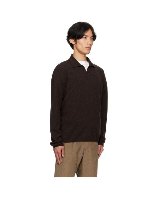 The Row Black Franz Polo for men
