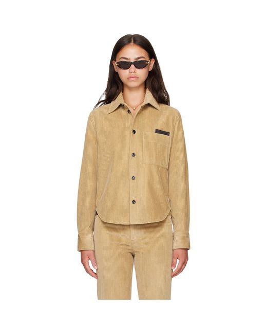 Bottega Veneta Natural Cotton Corduroy Shirt