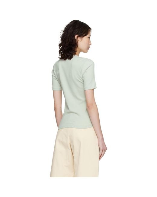 Maison Kitsuné Multicolor Baby Fox Ribbed Fitted T-Shirt