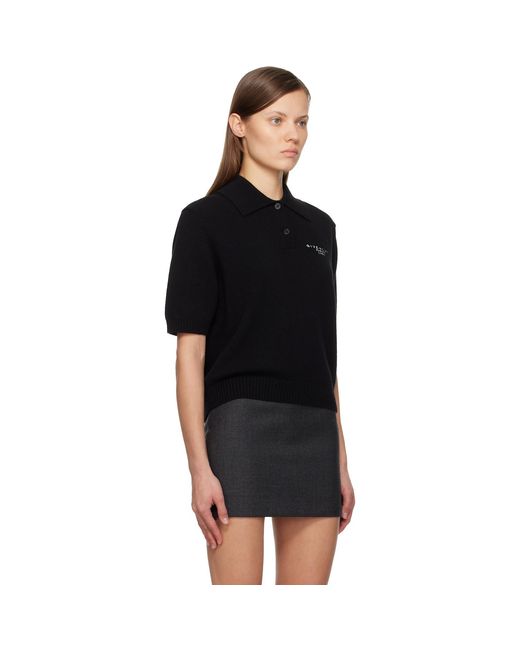 Givenchy Black Wool & Cashmere Polo