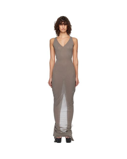 Rick Owens Black Temple V Tank Maxi Dress