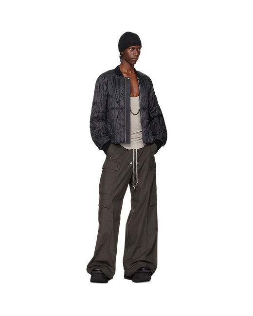 Rick Owens Black Moncler + Geocamo Flight Down Jacket for men