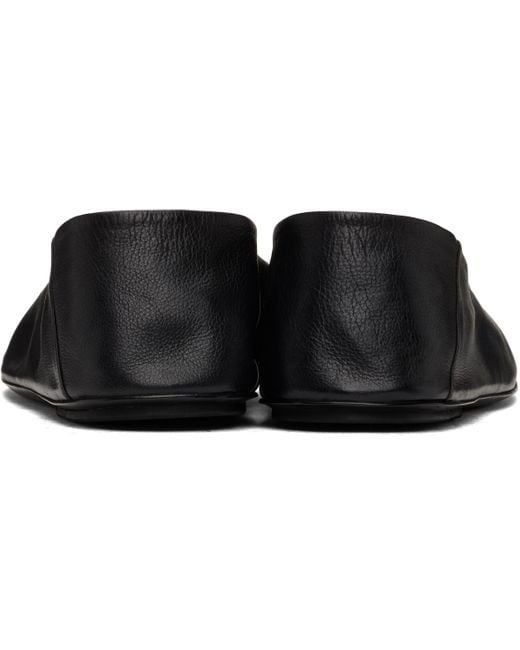Marsèll Black Passo Soft Smooth Leather Slippers for men