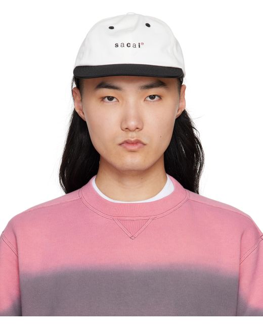 メンズ Sacai ホワイト＆ブラック Wtapsエディション Cotton Twill キャップ Pink