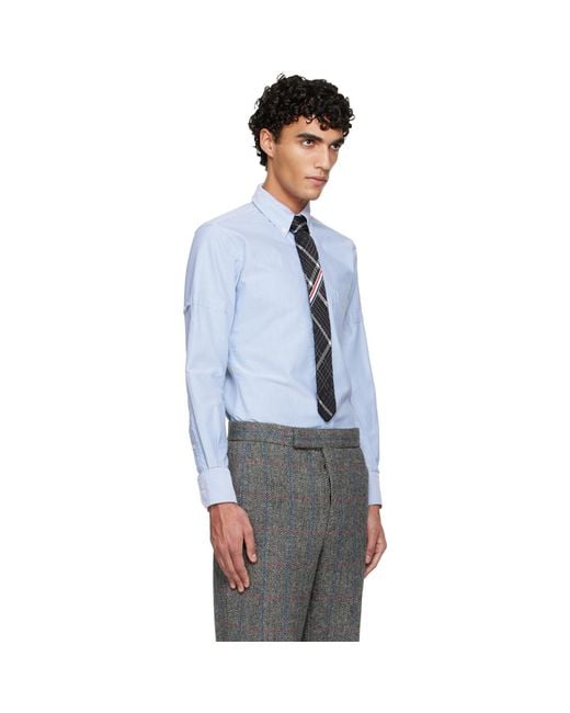 Thom Browne Blue Oxford Armband Shirt for men