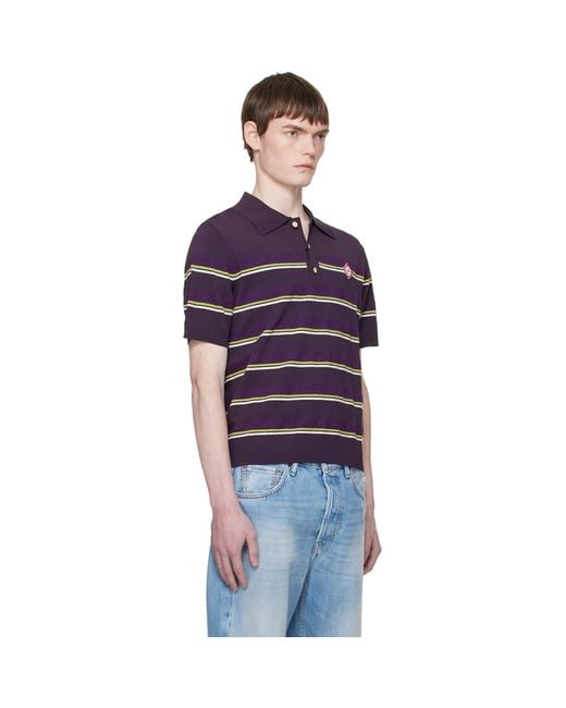 Casablanca Blue Stripe Polo for men