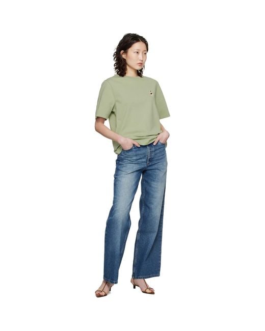 Maison Kitsuné Green Dressed Fox Comfort T-Shirt