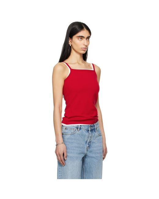 Still Here Red Square Tank Top