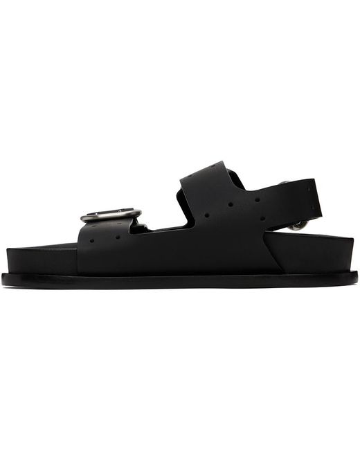 Jil Sander Black Pin-buckle Flat Sandals for men