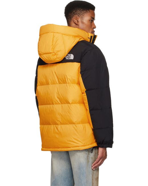 メンズ The North Face イエロー＆ブラック Himalayan ダウンジャケット Orange