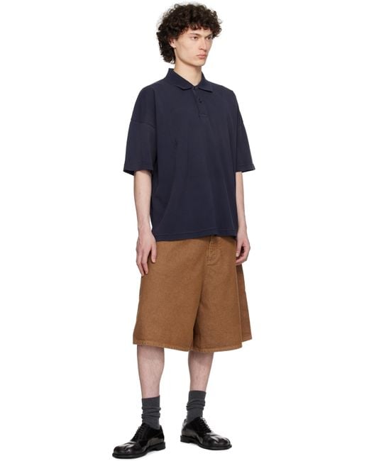 J.W. Anderson Blue Anchor Print Polo for men