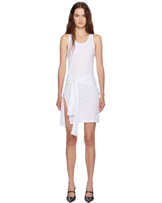 Coperni Knotted Jersey Minidress in Black | Lyst