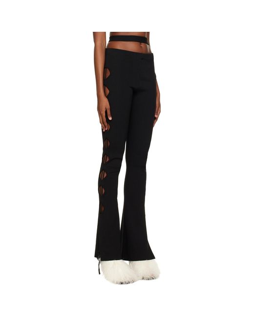 ANDREADAMO Black Andreādamo Cutouts Trousers