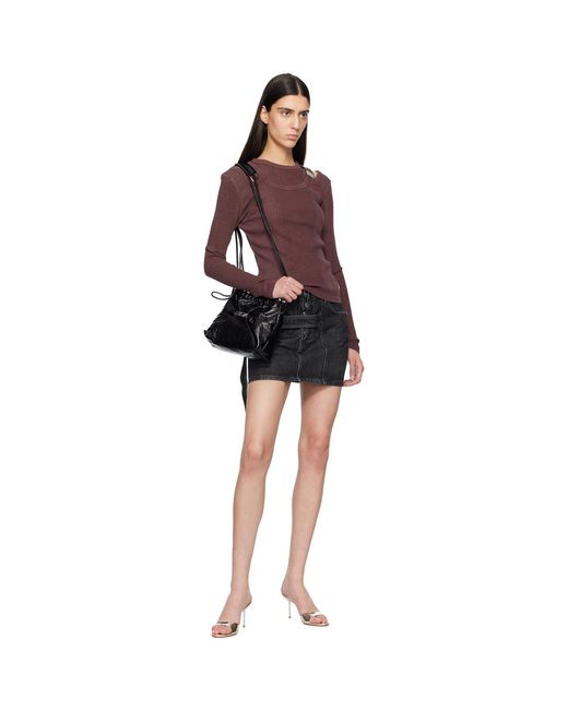 DIESEL Black Scrunch-D Bucket Bag