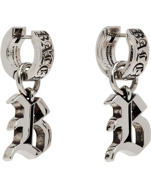 Balenciaga Metallic Melrose B Xs Earrings