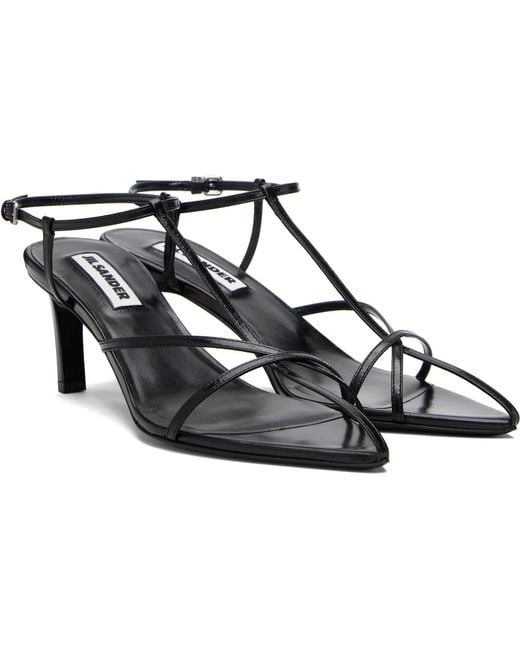 Jil Sander Black Cage Heeled Sandals