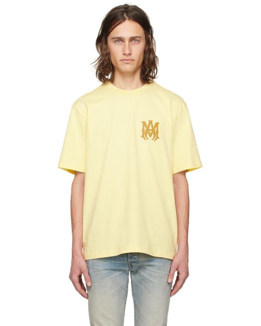 T-shirt jaune à logo Amiri pour homme en coloris Orange