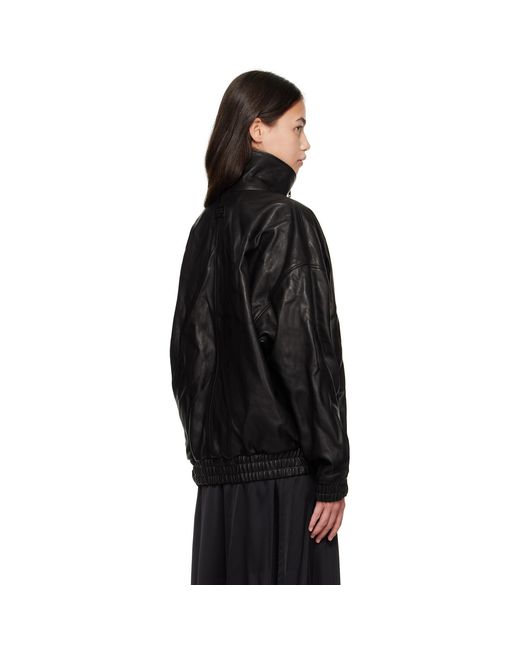 Acne Black Zip Leather Jacket