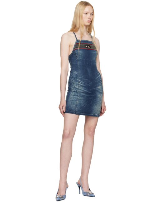 DIESEL ブルー De-Pilu-Dress-S デニム ミニワンピース Black