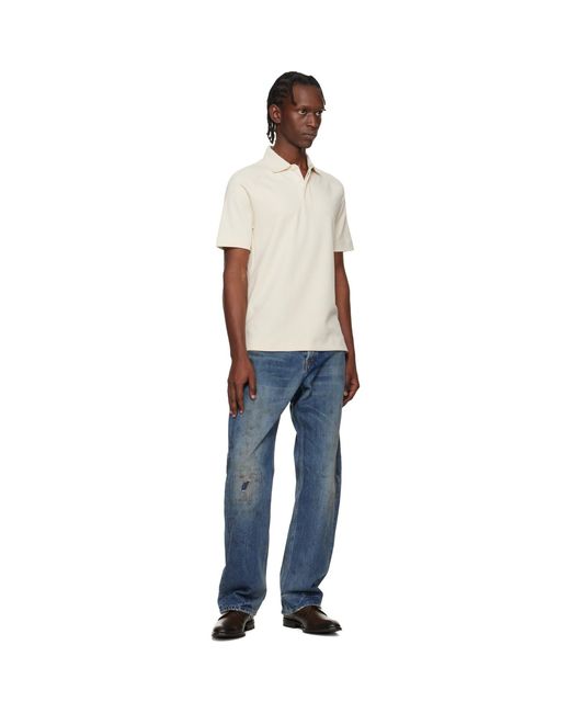 Boss Blue Off- Raglan Polo for men