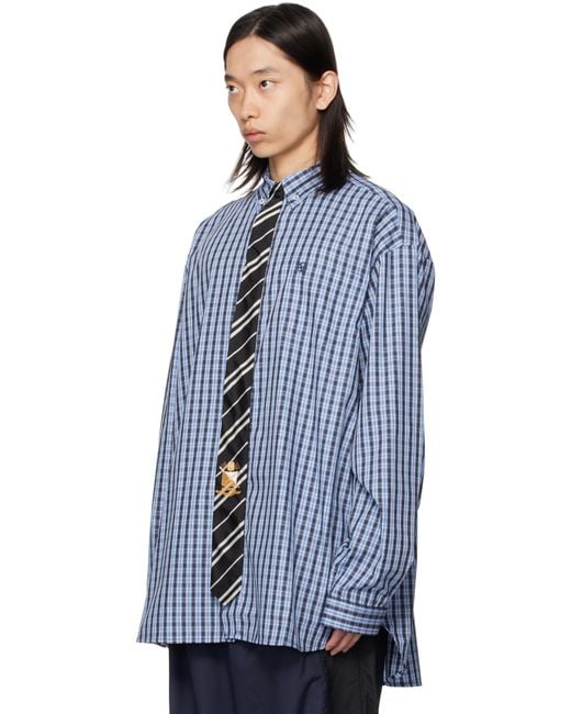 Vetements Blue Tie Shirt for men