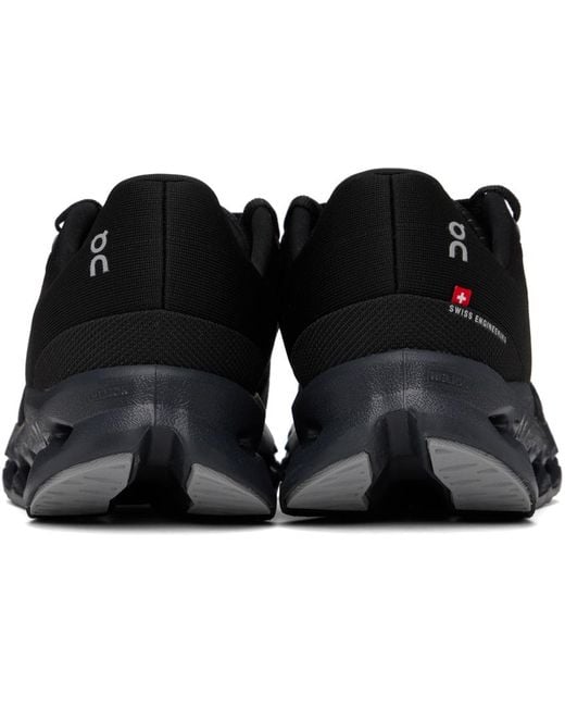 On Shoes Black Cloudsurfer Sneakers for men