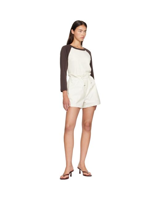 Agolde White Lydia Shorts