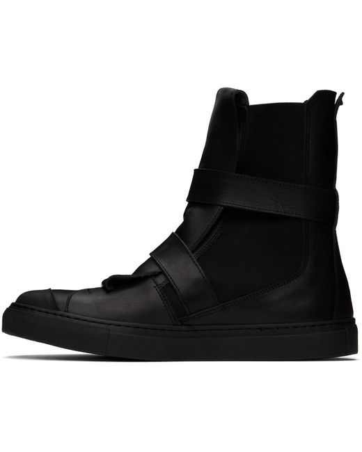 Nicolas Andreas Taralis Black Velcro Strap Sneakers for men