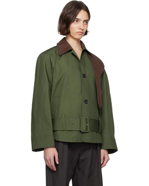 J.W. Anderson カーキ Rounded ブルゾンジャケット Green