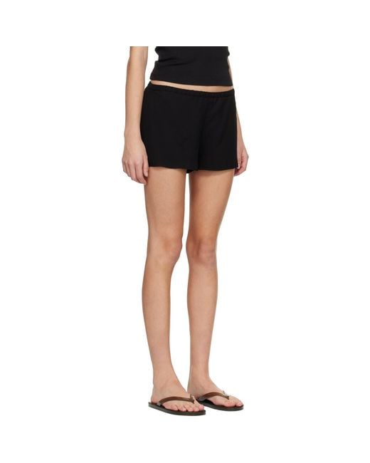 Matteau Black Fluid Mini Shorts