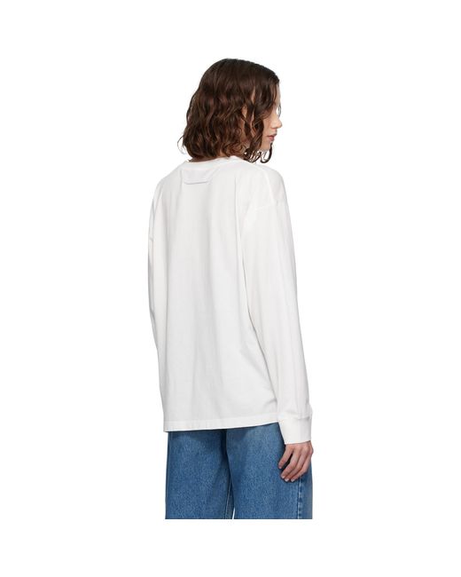 MM6 by Maison Margiela White Cotton T-Shirt