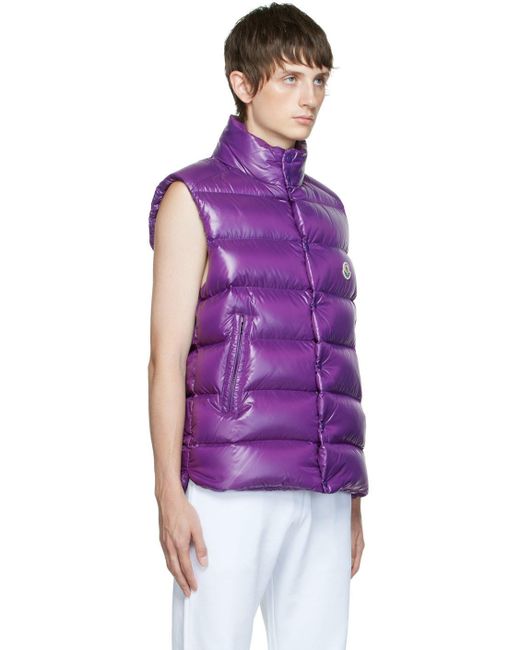 Moncler Purple Tibb Down Vest for men