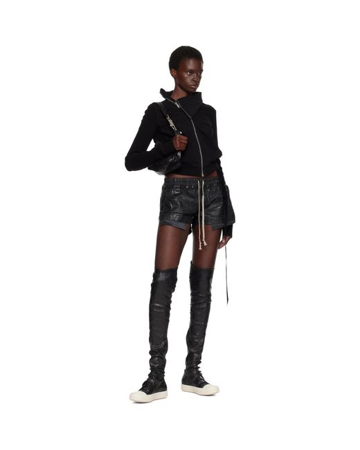 Rick Owens Black Tower High Sock Sneaks Tall Boots