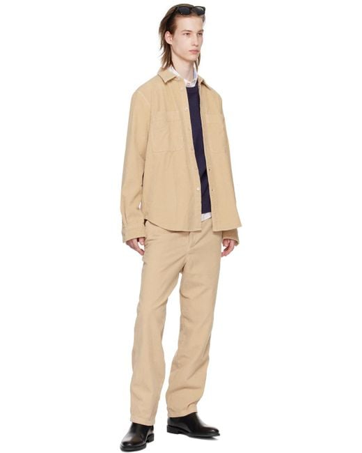 PS by Paul Smith Natural Beige Corduroy Shirt for men